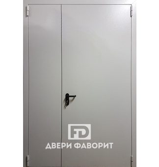 Дверь двустворчатая с серым цинкогрунтом